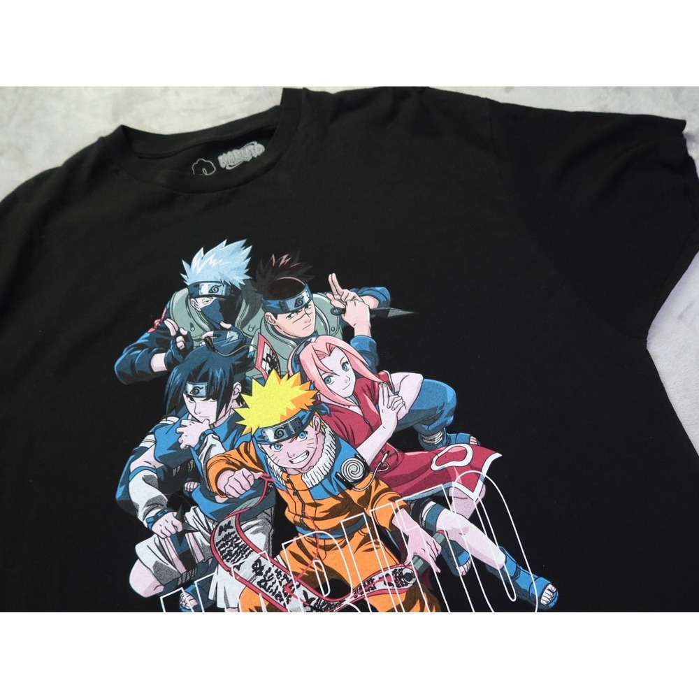 Naruto Shippuden Black  T Shirt Men's Size 3XL‎ Anime Manga